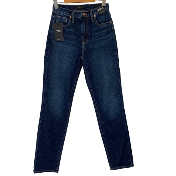 Silver Jeans Womens 25 Blue Highly Desirable High Rise Slim Straight Leg Dark - Picture 1 of 7